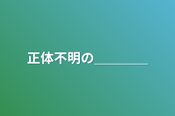 正体不明の＿＿＿＿