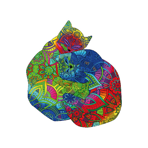 Title 4, Stereo 3D Wooden Alien Wolf Cat Animal Jigsaw T...