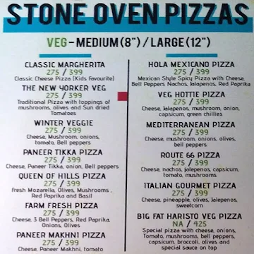 Haristo Pizzeria menu 