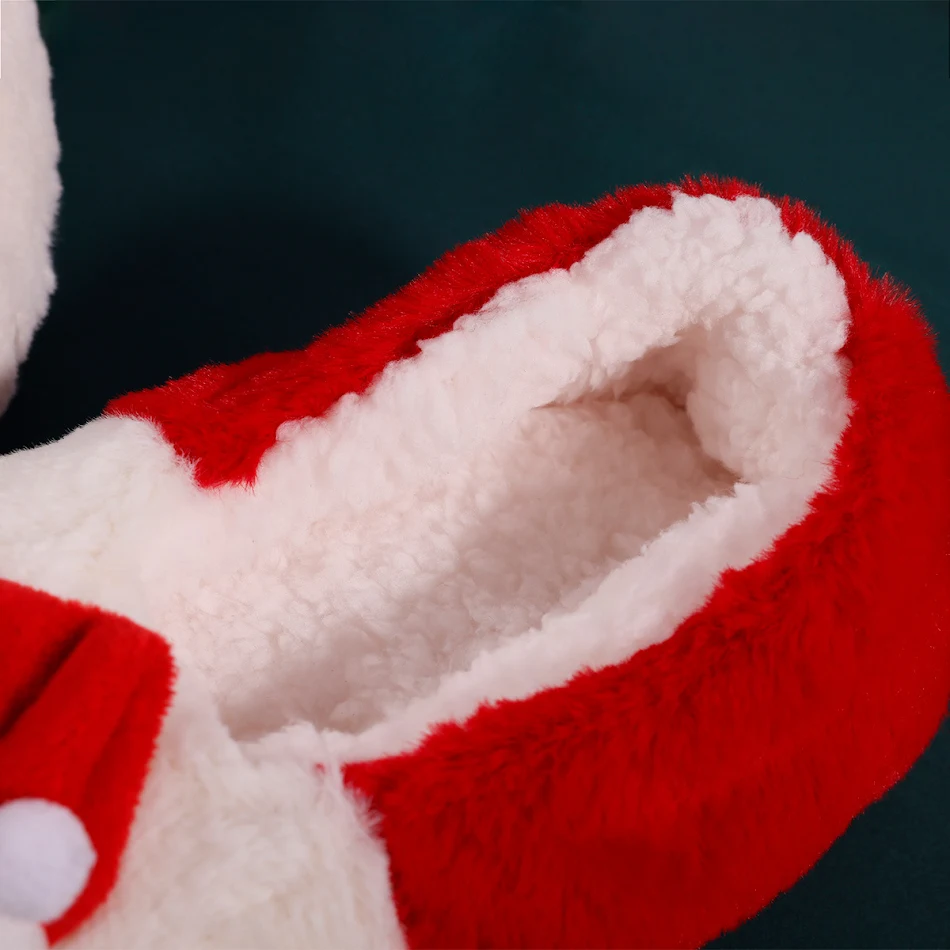 Warme Indoor Weihnachten Baumwoll-Hausschuhe Serie, kuschelig weich und atmungsaktiv, für gemütliche warme Füße während der Feiertage.