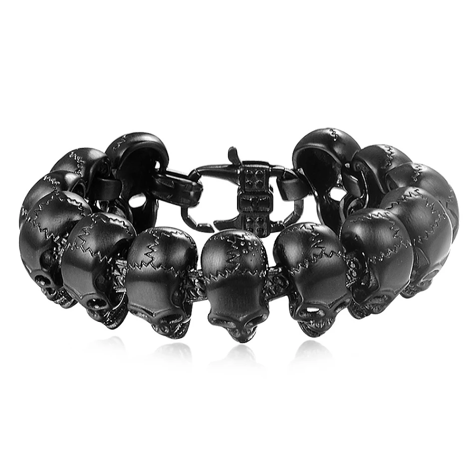 Pulseira Punk Europeia e Americana de Aço Titânio Fundido Personalizada, um acessório estiloso e resistente para você