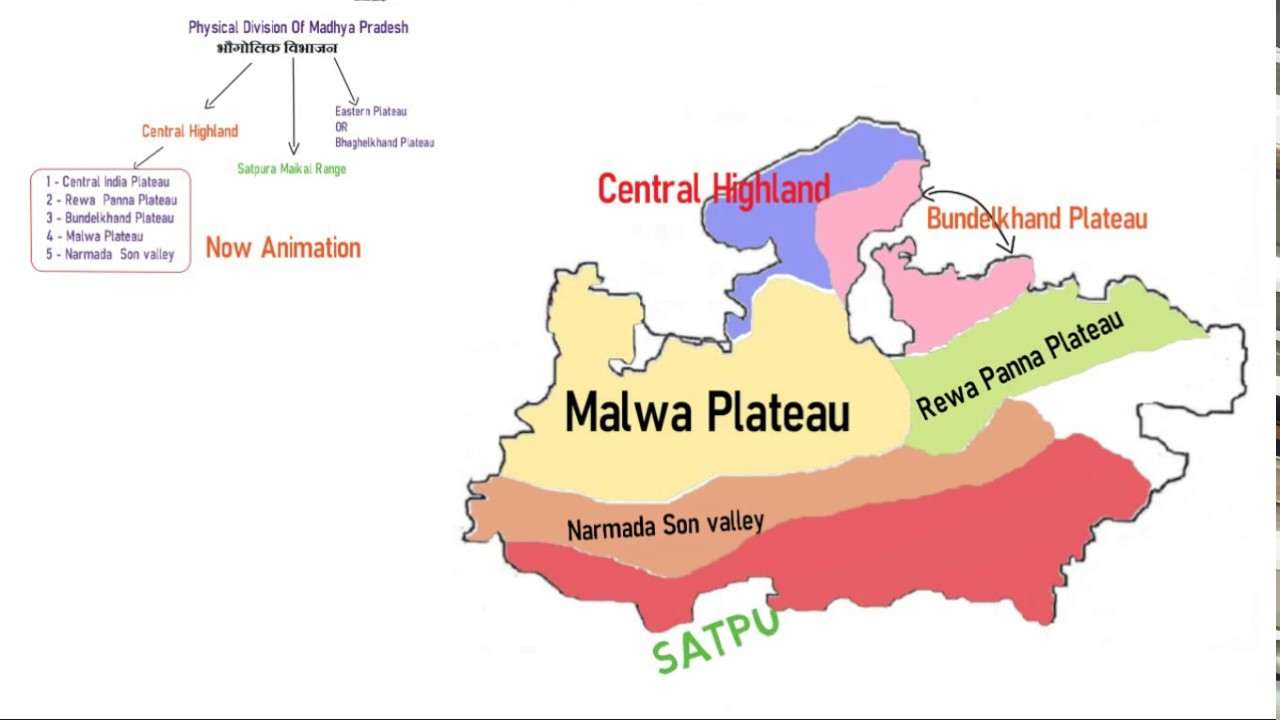Topography Of Madhya Pradesh Geographical Introduction Of Madhya Pradesh - Brainbhujia