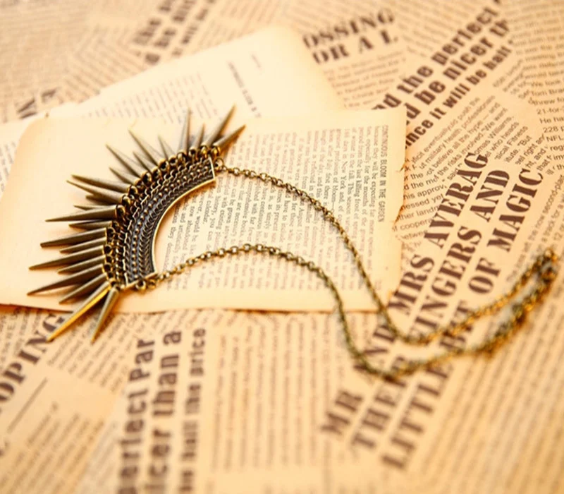 Button tassel fashion vintage necklace