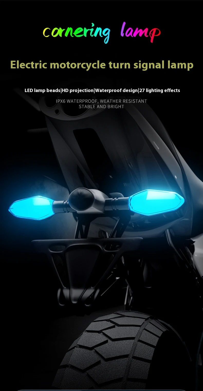 Title 1, Luce di svolta a proiezione per moto LED Luce d...