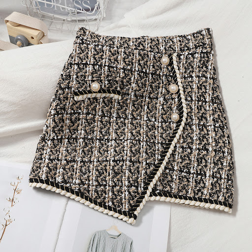 Title 5, Ladies Temperament Small Fragrant Tweed High W...