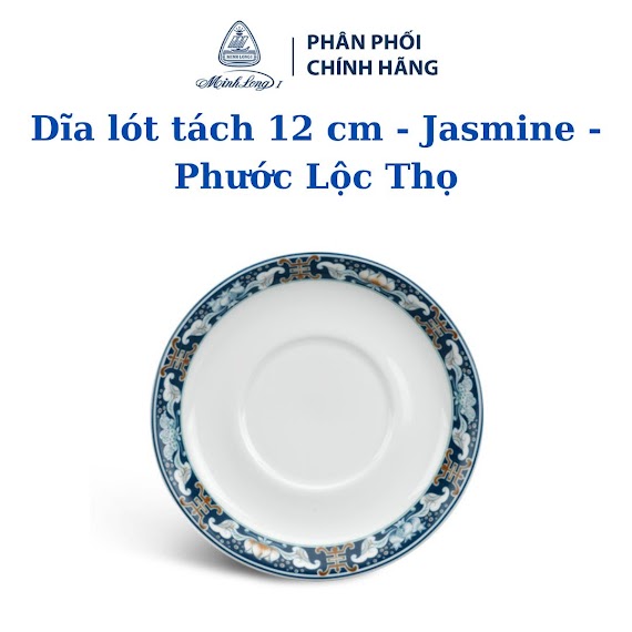 Bộ 6 Dĩa Lót Tách 12 Cm – Jasmine – Phước Lộc Thọ - Gốm Sứ Cao Cấp Minh Long