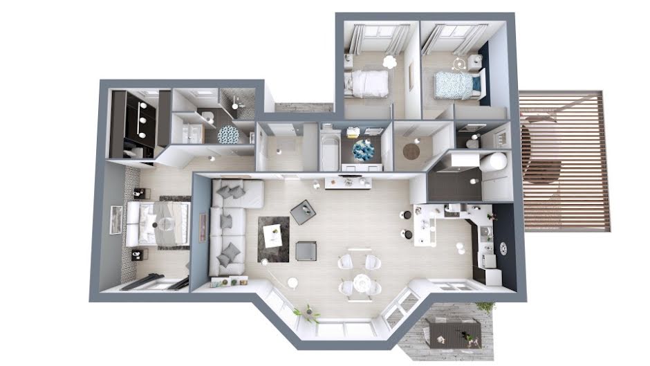 Vente maison neuve 5 pièces 107 m² à Campagne (40090), 256 900 €