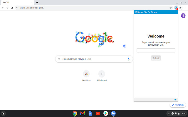 HP Secure Print For Chrome chrome extension