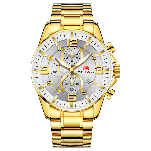 Title 6, Luminous waterproof steel belt mens watch for ...