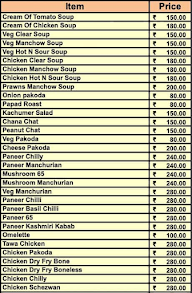 Seasons Multicuisine Restaurant menu 4