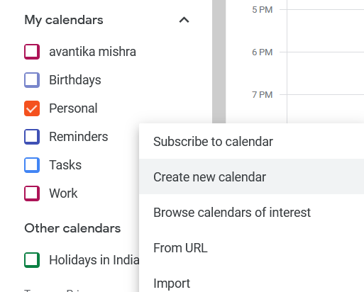 Google calendar