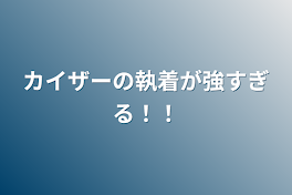 カイザーの執着が強すぎる！！