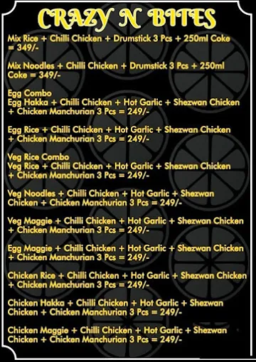 Crazy N Bites menu 