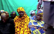 Remaining girls who were kidnapped from the northeast Nigerian town of Chibok are seen in an unknown location in Nigeria in this still image taken from an undated video obtained on January 15, 2018.