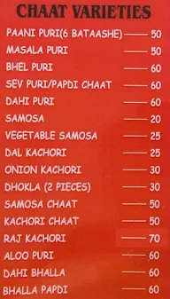 Asha Sweets Centre menu 1