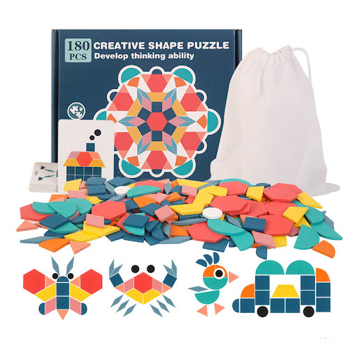 Title 2, Creative Tangram Wooden Puzzle Early Learning T...