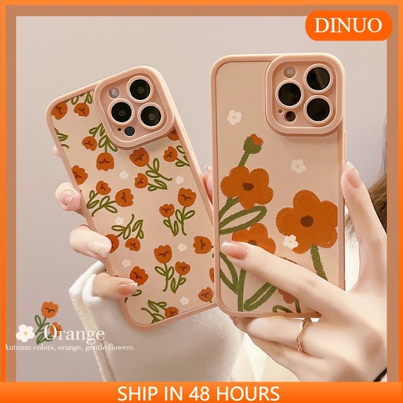 Ốp Lưng Iphone Ốp Điện Thoại Mềm Mặt Nhám Họa Tiết Hoa Mùa Xuân Cho Apple Iphone 11 Xs 8P 13Promax 12 Dinuo Case