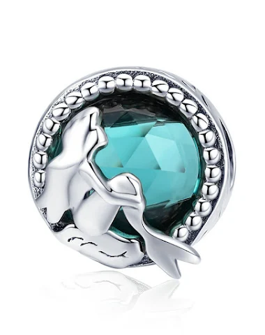 Sterling Silver Mermaid Beads Charm - 1