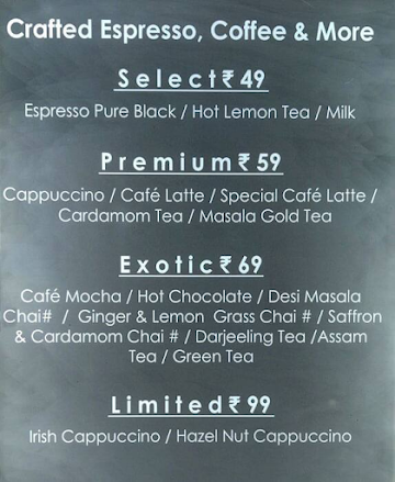 Nescafe menu 