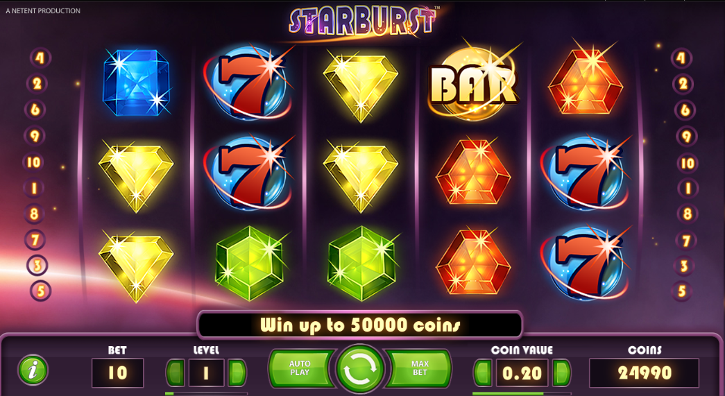 Starburst slot gameplay