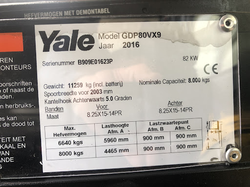 YALE GDP80VX9