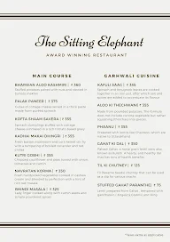 The Sitting Elephant By Hotel Ellbee Ganga View menu 3