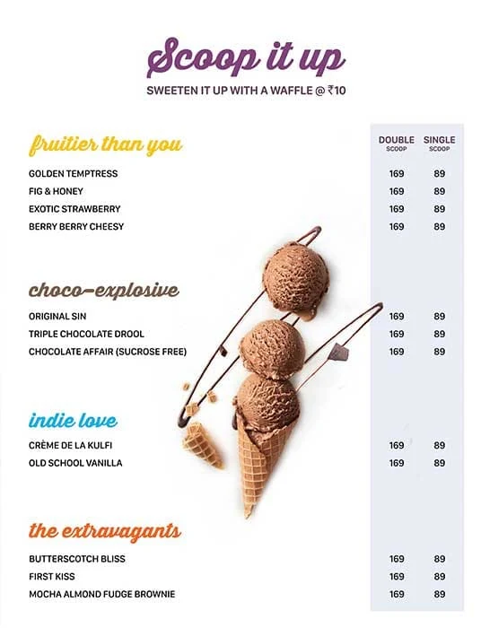 Keventers - Milkshakes & Desserts menu 