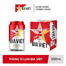 THÙNG 12 LON BIA VIỆT 330ML/LON