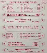 Eastern Sweets menu 2