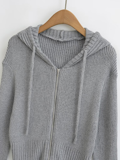 Title 5, Womens American-style Hooded Zipper Knitted Ca...