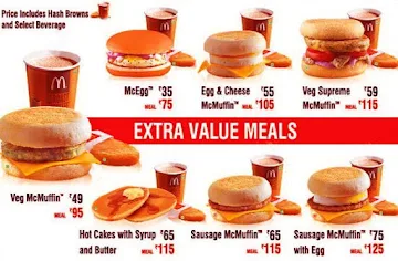 McDonald's menu 