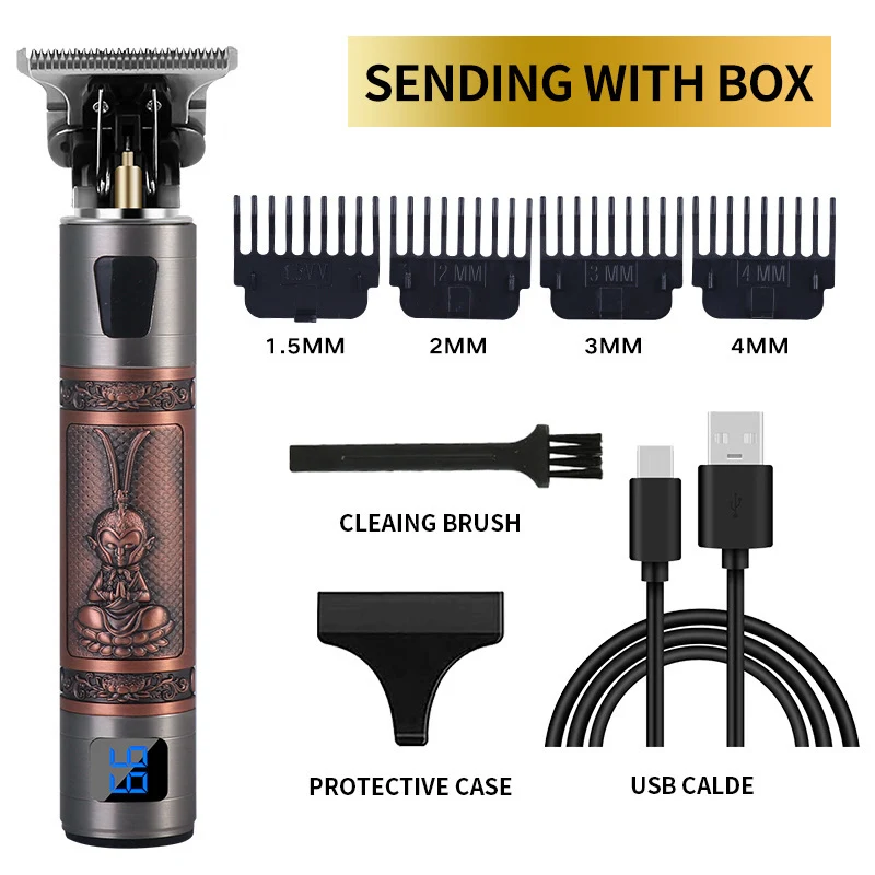 USB Electric Hair Clippers Rechargeable Shaver Beard Trimmer All-in-One Grooming Kit Cordless & Powerful Precision Trimm