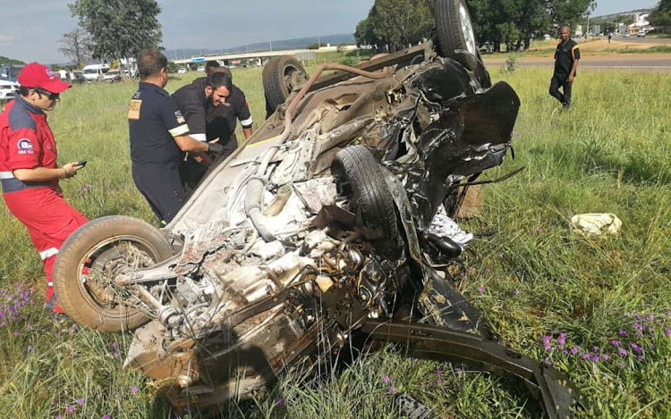 This is the wreckage of the vehicle that Ruan Coen, 26, and Jessika Kennedy, 25, were in on December 23 2017.