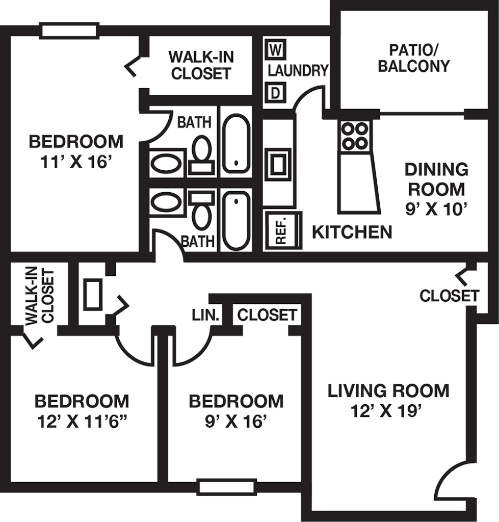 3 Bed 2 Bath