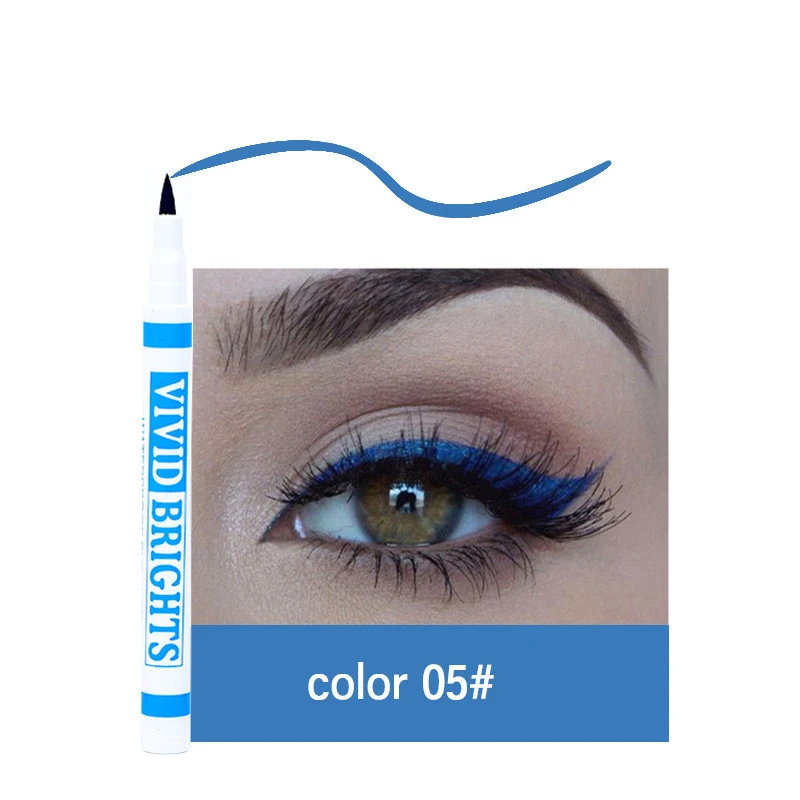 Dames Fashion Matte Vloeibare Eyeliner 6 Kleuren Sneldrogend Perfecte Lijn Langdurig Mooi Oogmake-up Precisie en Gemakkelijke Applicatie
