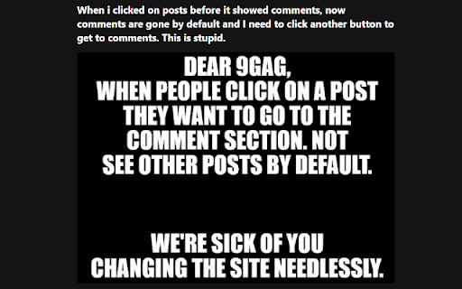 9GAG comments on click
