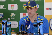 Anrich Nortje of the Proteas during the South African national men's cricket team press conference at Bidvest Wanderers Stadium on March 01, 2019 in Johannesburg, South Africa. 