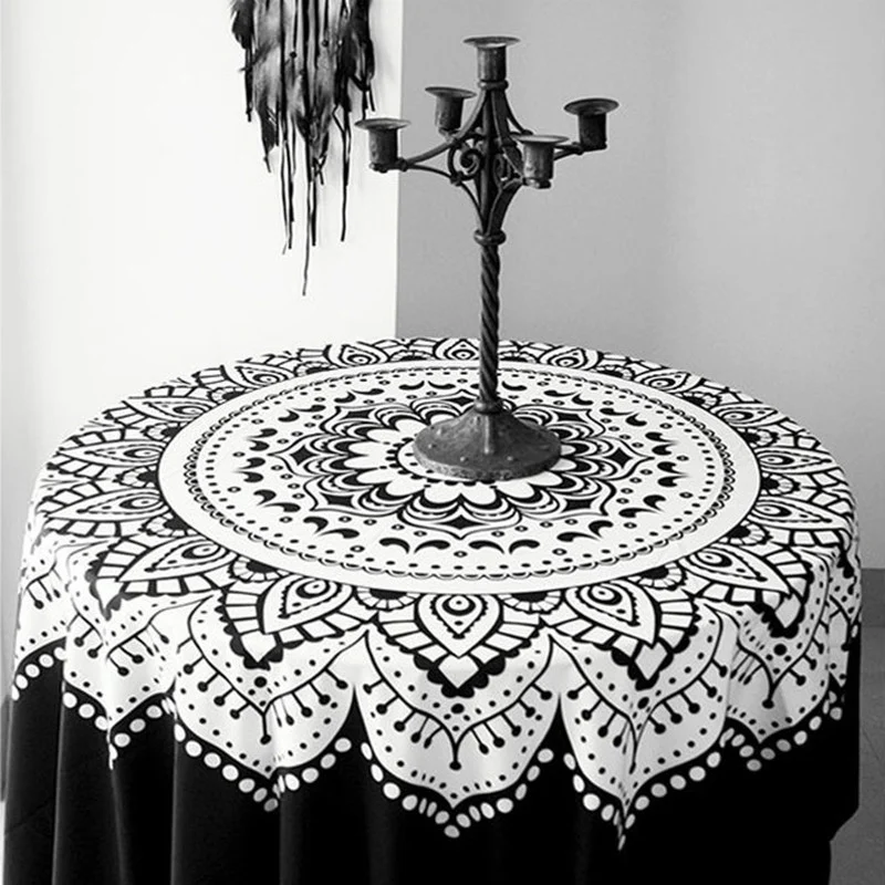 Indische Mandala Tapestry Achtergrond Stof. Ideaal voor veelzijdige decoratie, met een levendig design dat in elke ruimte past.