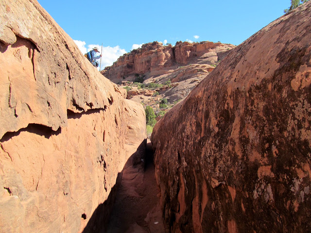 Route through a tiny slot canyon