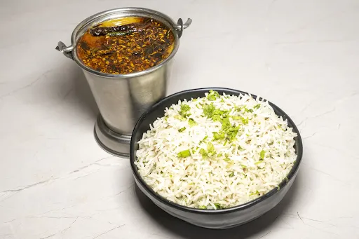 Jeera Rice With Dal Tadka