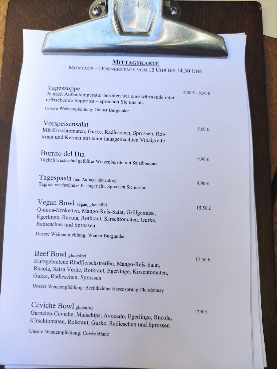 Café Burkardt gluten-free menu