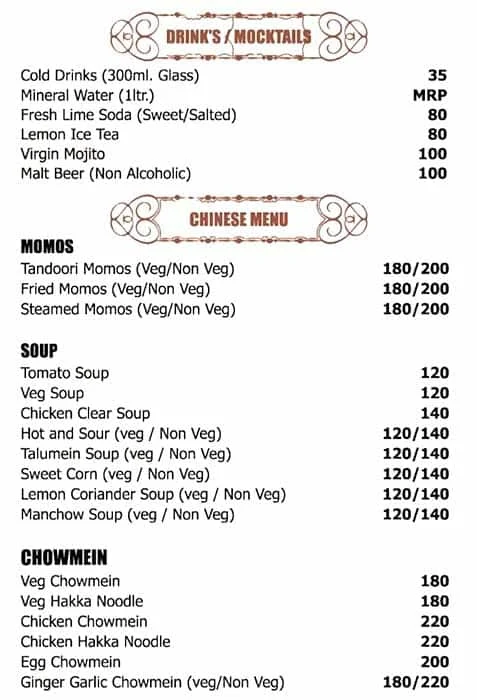 Manjeet Restaurant menu 