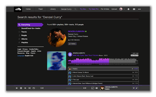 SoundCloud Dark - Purple theme for SoundCloud