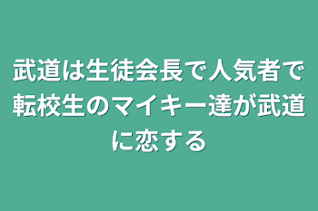 武道は生徒会長で人気者で転校生のマイキー達が武道に恋する