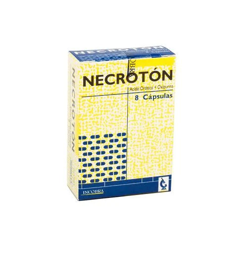 Necrotón Ácido Orótico + Oxipurina 150mg/75mg Incobra Caja x 8 Cápsulas
