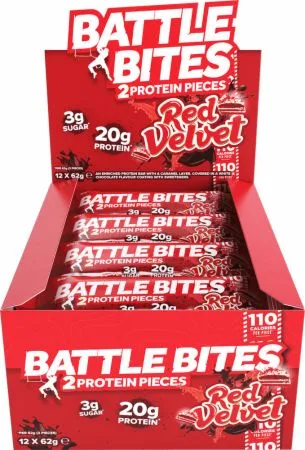 Battle Bites Protein Bars 12 x 62g - Red Velvet