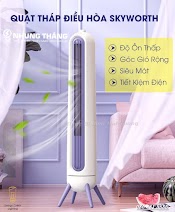 Quạt Điều Hoà Skyworth Q828 - Quạt Tháp Không Cánh - Quạt Cây Đứng Siêu Mát, Tiện Lợi - Bảo Hành 1 Năm - Có Vieo