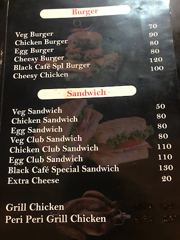 Black Cafe menu 