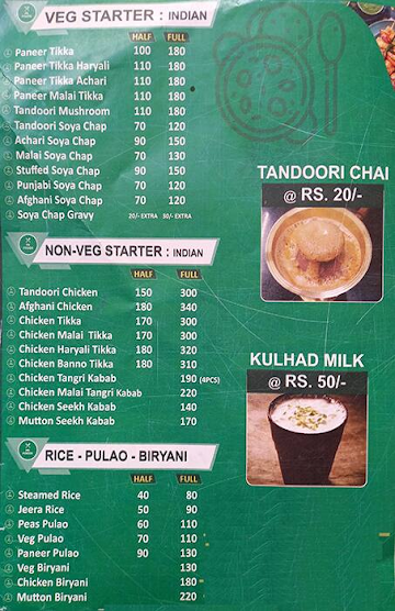 PK Food menu 