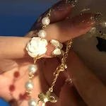 White Camellia Bracelet